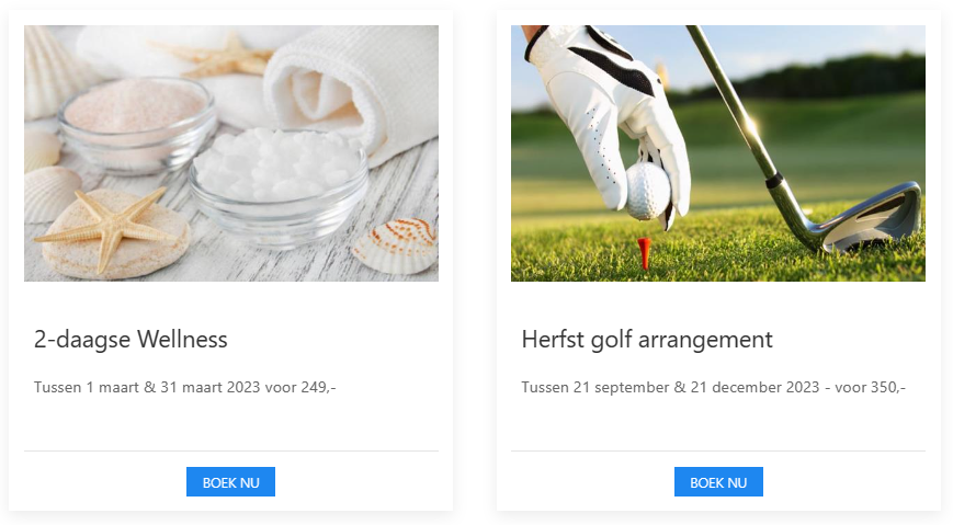 Arrangementen arrangementenreserveringssysteem